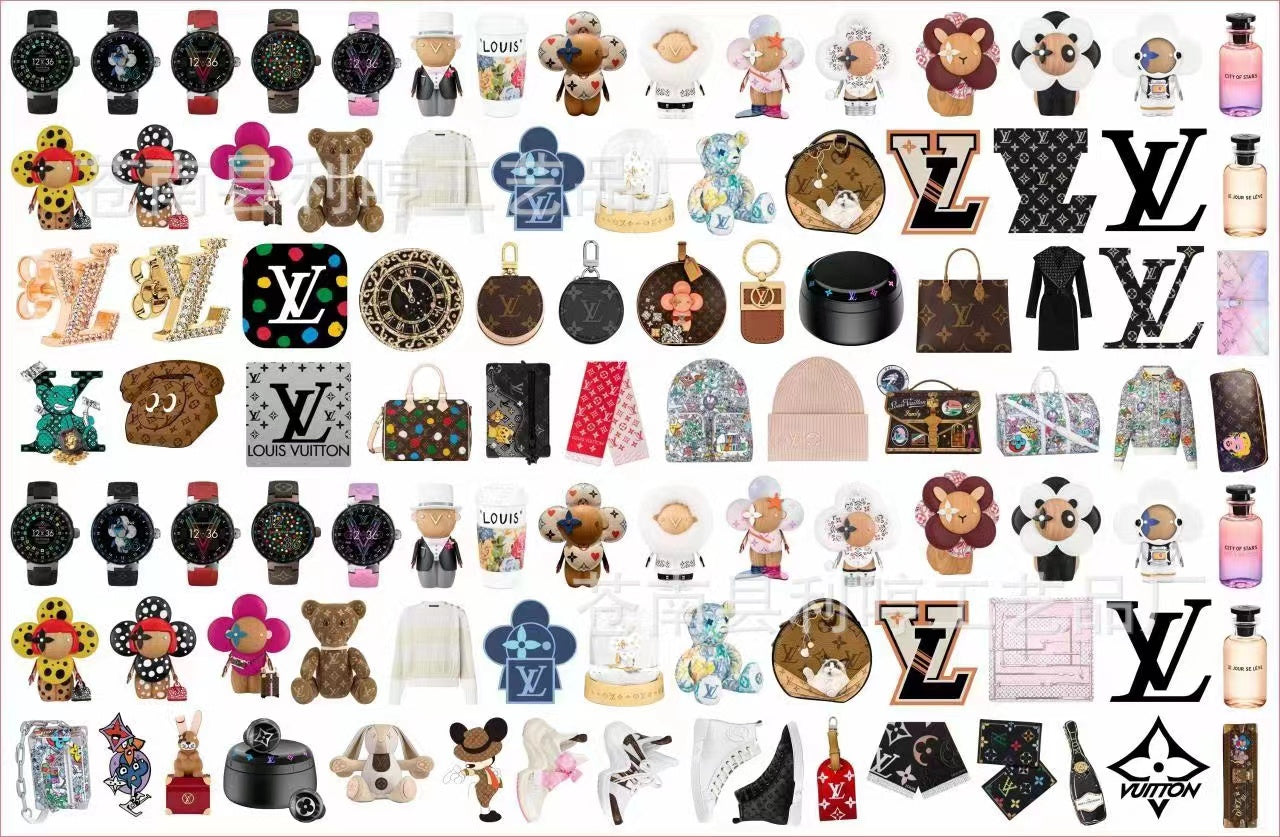 B76_ L V logo acrylic charm-4CM