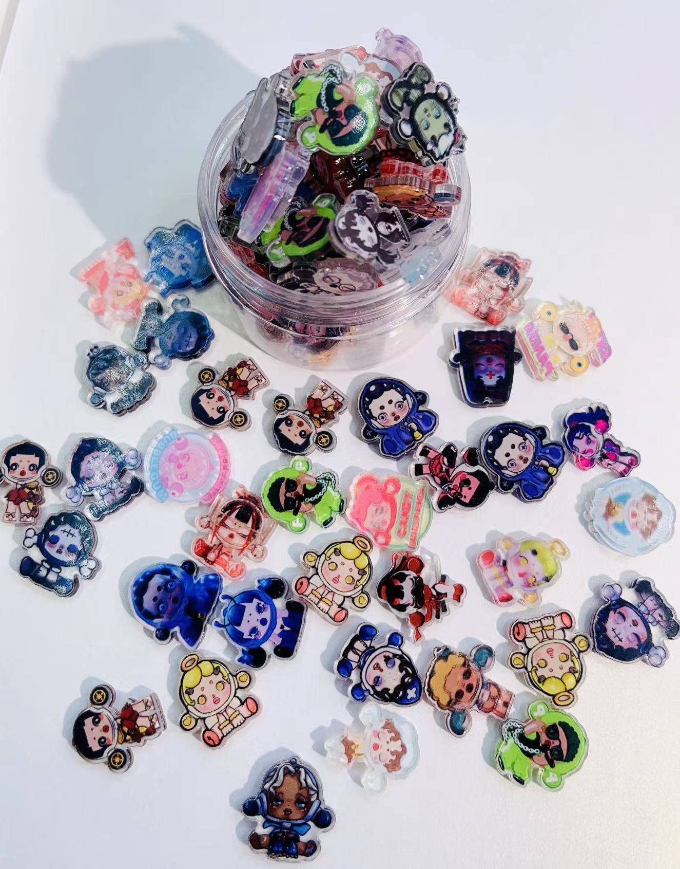 C82_ Skull panda acrylic charm-2cm